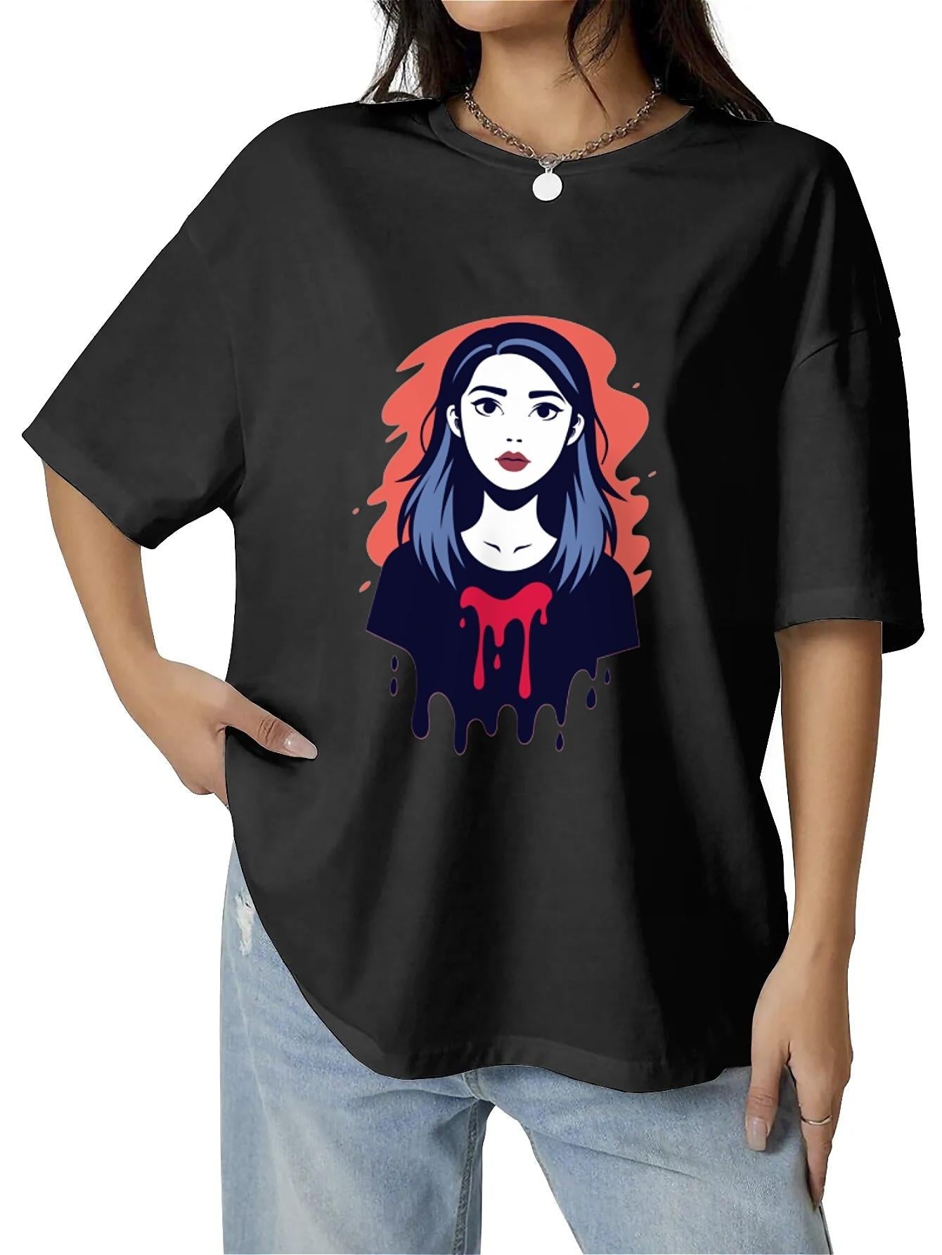 UME Anime Red Drip Custom T-Shirt