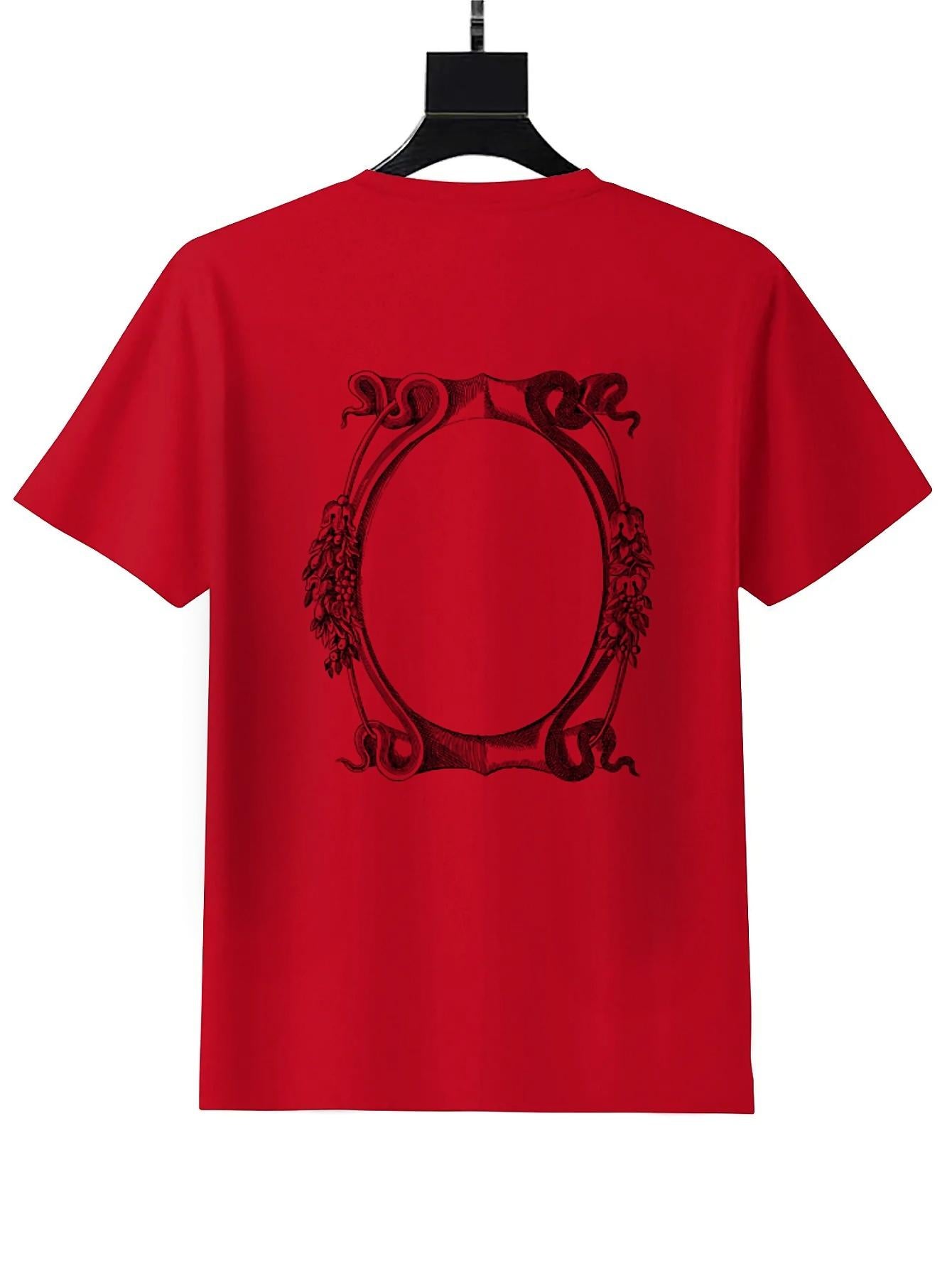 UME Customizable Black Ellipse Design T-Shirt