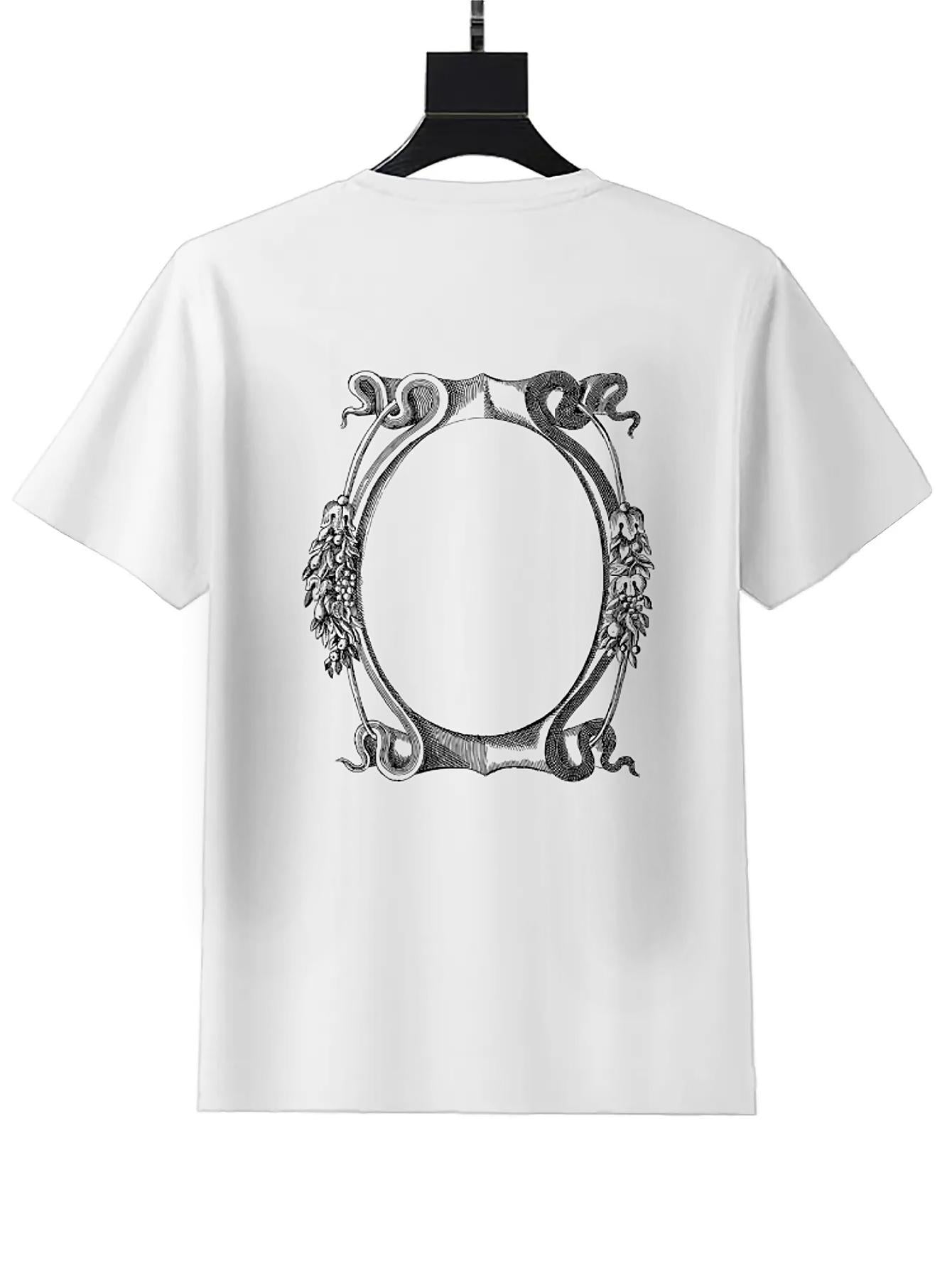 UME Customizable Black Ellipse Design T-Shirt